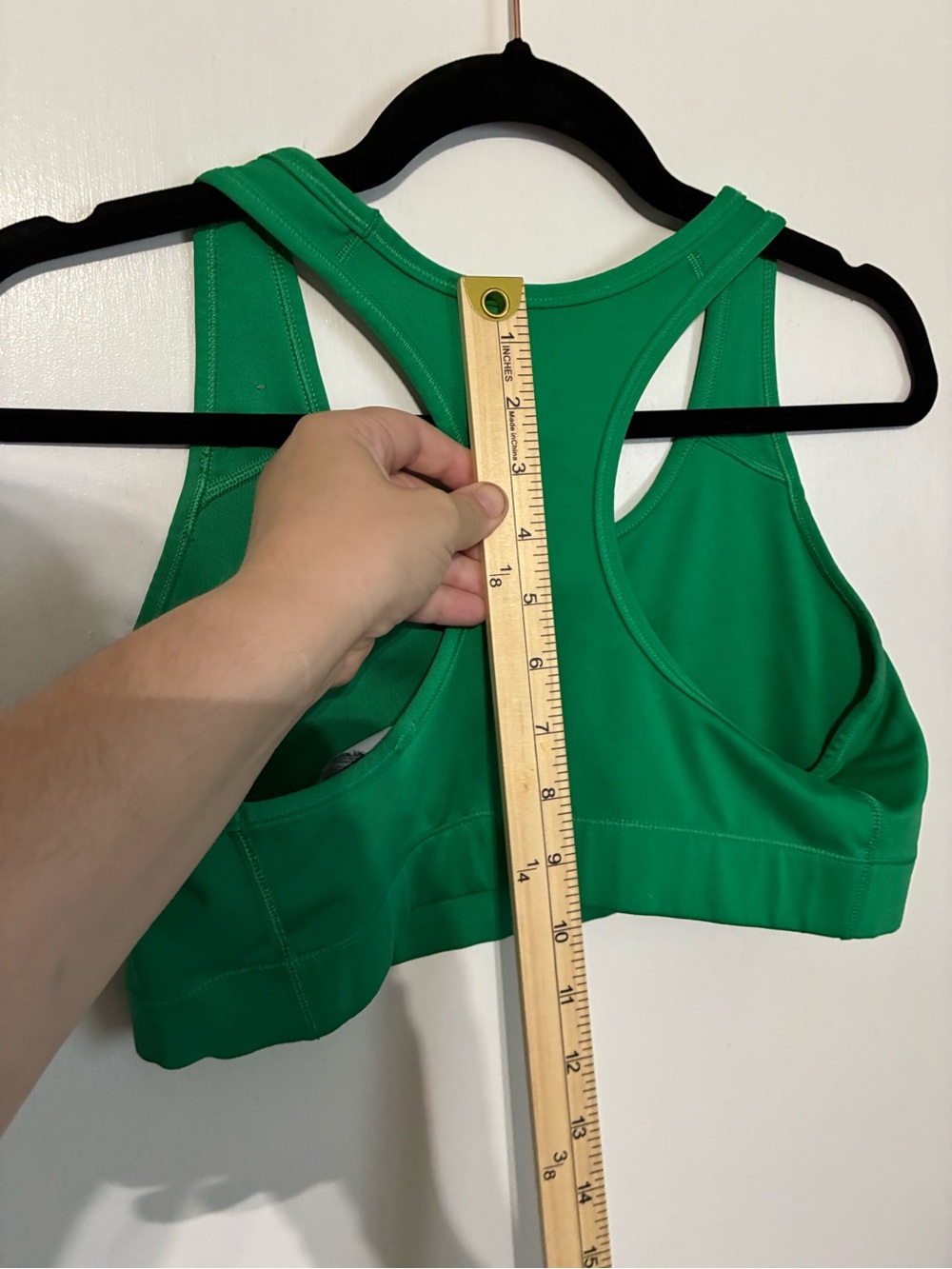 Nike Green Racerback Dri-FIT Sports Bra with Black Swoosh - Picture 10 of 12